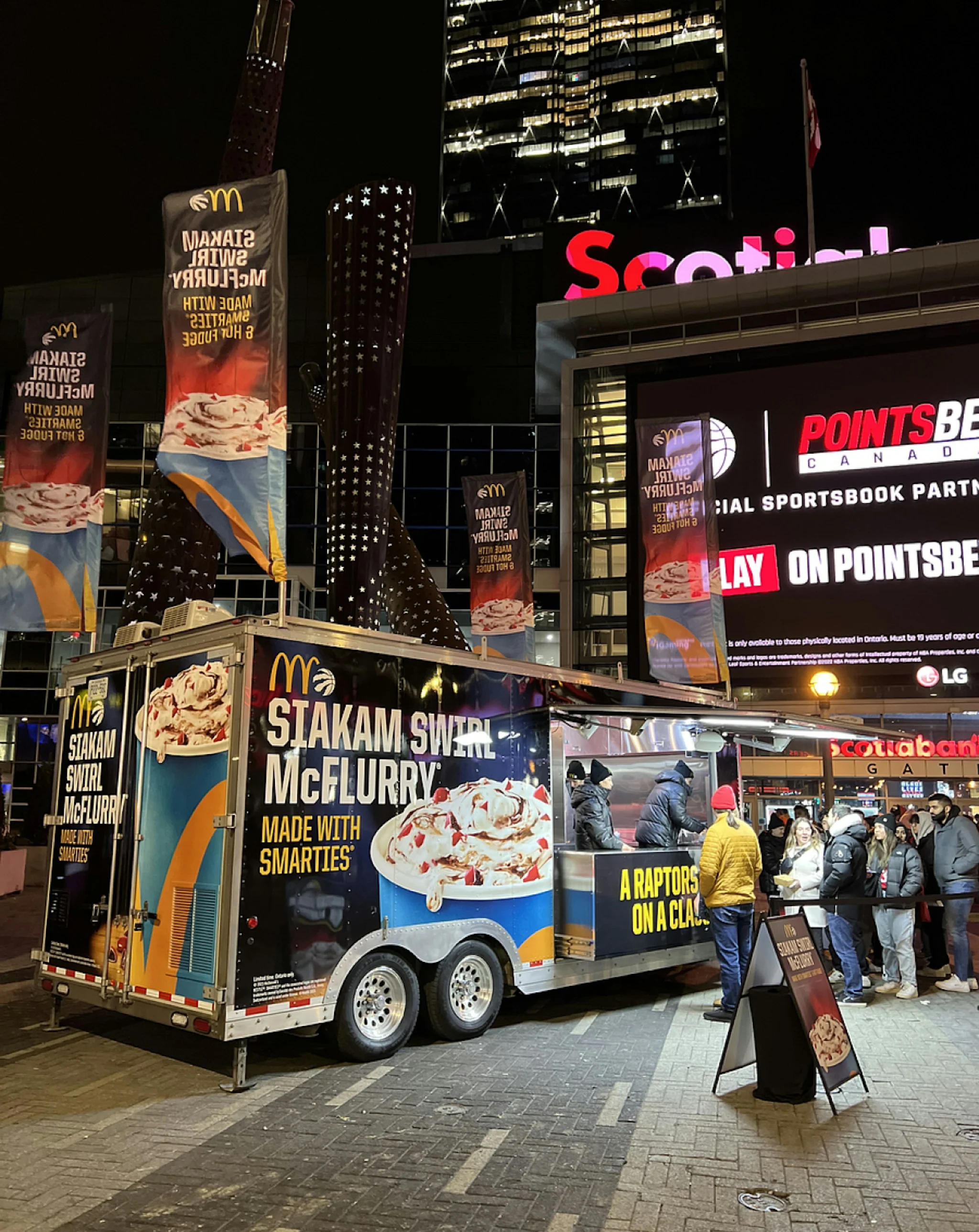 McFlurry sampling activation at Scotiabank Arena.